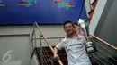 Pebalap Indonesia yang turun di ajang GP2 Series, Rio Haryanto saat mengunjungi SCTV Tower di bilangan Senayan, Jakarta, Jumat (31/7/2015). Tampak, Rio Haryanto saat melakukan sesi foto di SCTV Tower. (Liputan6.com/Helmi Fithriansyah)