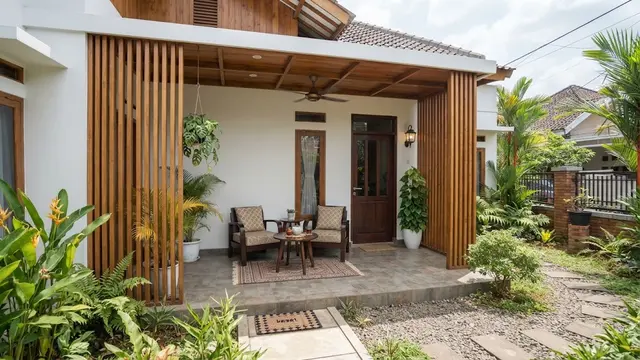 Partisi Bilah Kayu Vertikal