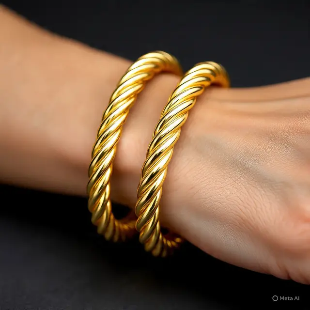 Gelang 8 Gram Emas 24 Karat Model Bangle