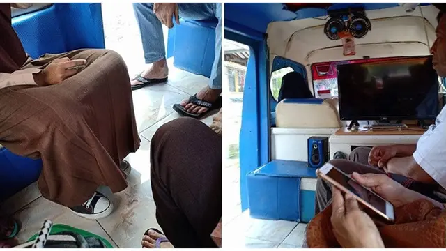 Begini Fasilitas Angkot Jaman Now, Punya Lantai Keramik dan LED TV