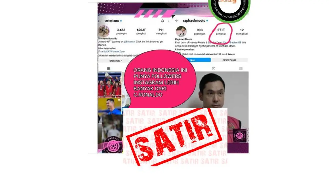 Cek Fakta pengikut Raphael Moeis di Instagram