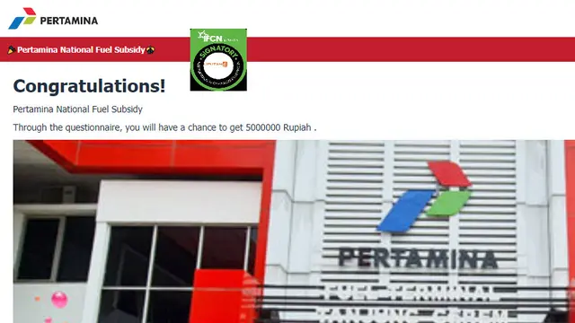 Tangkapan layar klaim Pertamina membagikan subsidi BBM sebesar Rp 5 juta