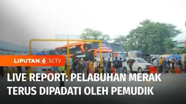 Rekan Agisha Febila berada di Pelabuhan Merak Banten akan melaporkan situasi dan kondisi pemudik yang akan menyeberang ke Pulau Sumatera.