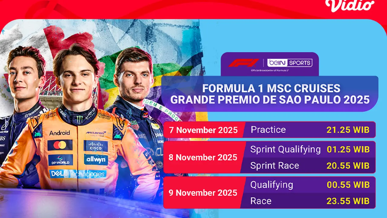Saksikan F1 GP Sao Paulo eksklusif di Vidio. (dok. vidio.com)
