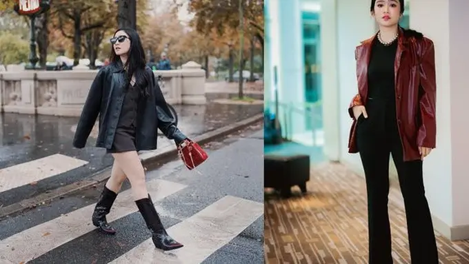 Potret Outfit Febby Rastanty Pakai Leather Jaket (credit: instagram/febbyrastanty)