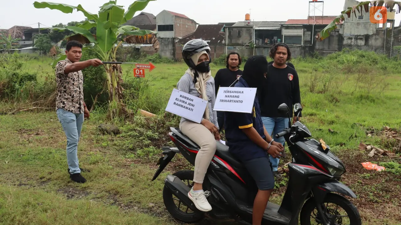 Rekontruksi Pembunuhan Siswi SMP di Sukoharjo