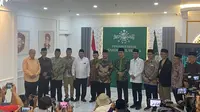 Ketua Umun PP Muhammadiyah Haedar Nashir menyambangi Kantor Pusat Pengurus Besar Nahdlatul Ulama (PBNU).