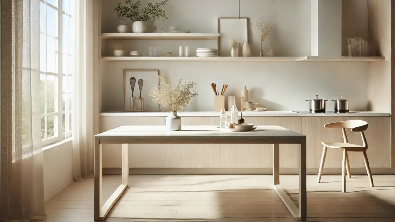 Meja dapur minimalis modern (Foto: Rizka Nur Laily via ChatGPT)