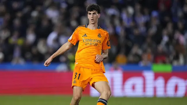 Aksi Jacobo Ramon bersama Real Madrid pada laga Copa del Rey melawan Leganes (c) AP Photo/Manu Fernandez