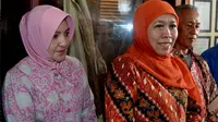 Menteri Sosial Khofifah Indar Parawansa memastikan ikut dalam Pilkada Jawa Timur tahun 2018, tetapi saat ini dia mengaku belum melapor kepada presiden Jokowi karena alasan konsolidasi yang belum tuntas (Liputan6.com/Yuliardi Hardjo)
