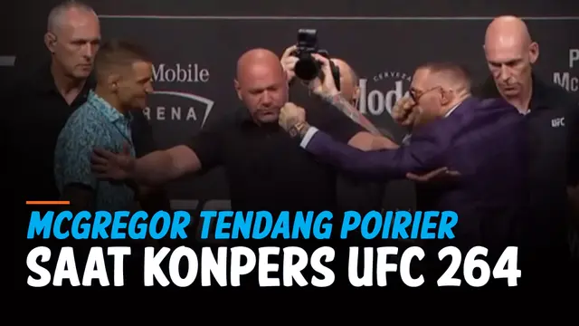 VIDEO: Detik-Detik McGregor Tendang Poirier Saat Konpers UFC 264