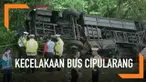 Bus PO Bima Suci terguling dan masuk jurang di Tol Cipularang. Hingga kini jumlah korban meninggal bertambah jadi 7 orang.