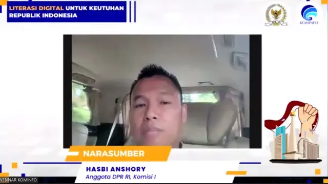 Anggota Komisi I DPR RI, Hasbi Anshory pada webinar 'Literasi Digital Untuk Keutuhan Republik Indonesia'