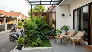 9 Desain Teras Rumah Minimalis Tanpa Pagar agar Tetap Privat, Manfaatkan Tanaman