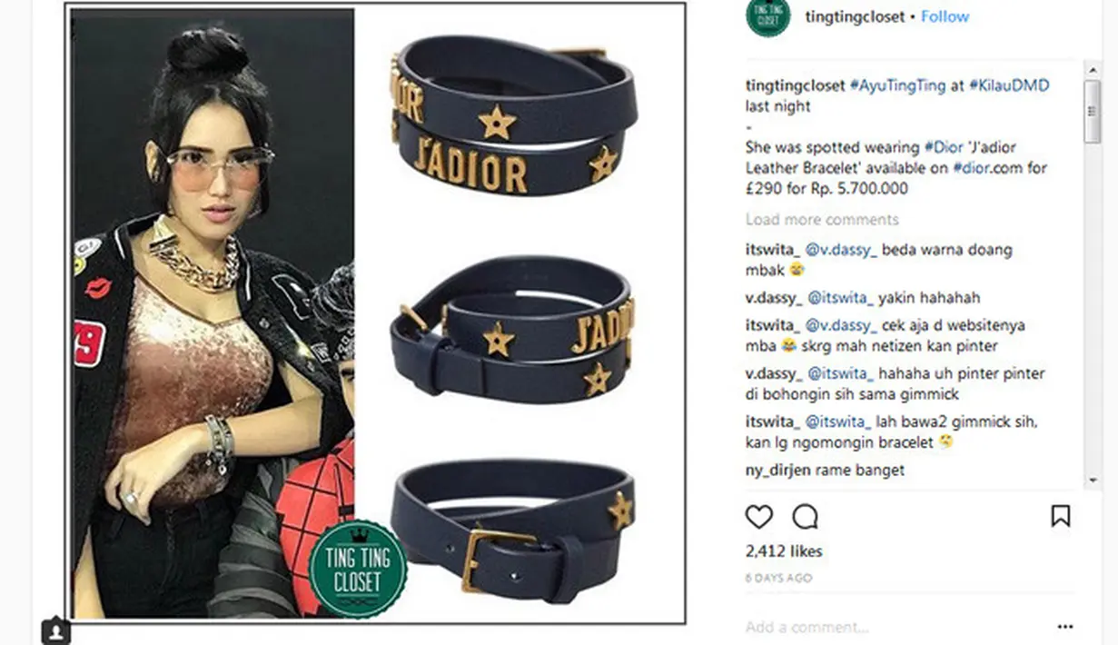 (Instagram/tingtingcloset)