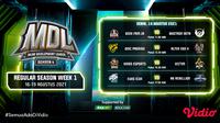 Jangan Ketinggalan, Link Live Streaming MDL Season 4 Pekan Ini di Vidio 16 Agustus 2021. (Sumber : dok. vidio.com)