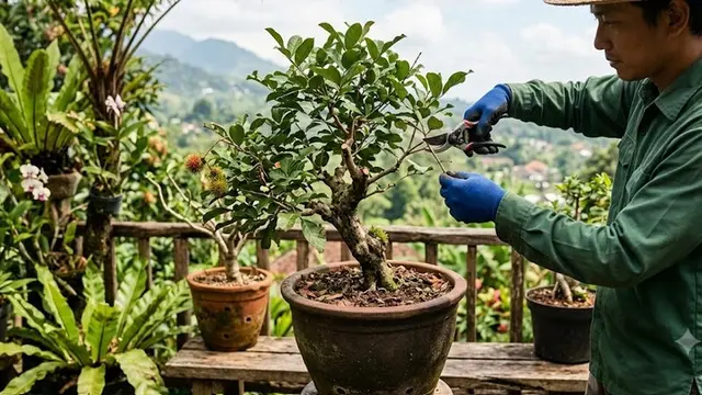 Cara Mengerdilkan Pohon Rambutan di Pot (AI Generated)