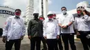 Satgas Lawan Covid-19 DPR RI yang dipimpin Wakil Ketua DPR RI Sufmi Dasco Ahmad bersama Menteri Kesehatan Budi Gunawan melakukan sidak produksi gas oksigen di PT Samator Gas Industri Kawasan Pulo Gadung, Jakarta Timur. Jumat (6/8/2021).  (Liputan6com/JohanTallo)