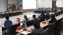 Suasana rapat Uji Publik Rancangan Peraturan KPU di Jakarta, Rabu (2/10/2019). Rapat membahas pencalonan, pembentukan dan tata kerja PPK, PPS dan KPPS dalam Pilkada 2020. (Liputan6.com/Angga Yuniar)