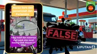 Penelusuran  klaim aturan baru pemerintah dan Pertamina kendaraan pajak mati tidak bisa isi BBM.