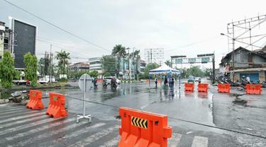 Penutupan jalan di Kota Medan