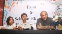 Penyanyi kakak beradik belia Dafi dan Rafa bersama Ferdy Tahier Element saat merilis lagu “Papa” dan “Tak Sehebat Ekspektasiku” di Tutto Bene Cafe, Bogor, Jawa Barat, pada hari Selasa (27/8/2024). (Dok. IST)