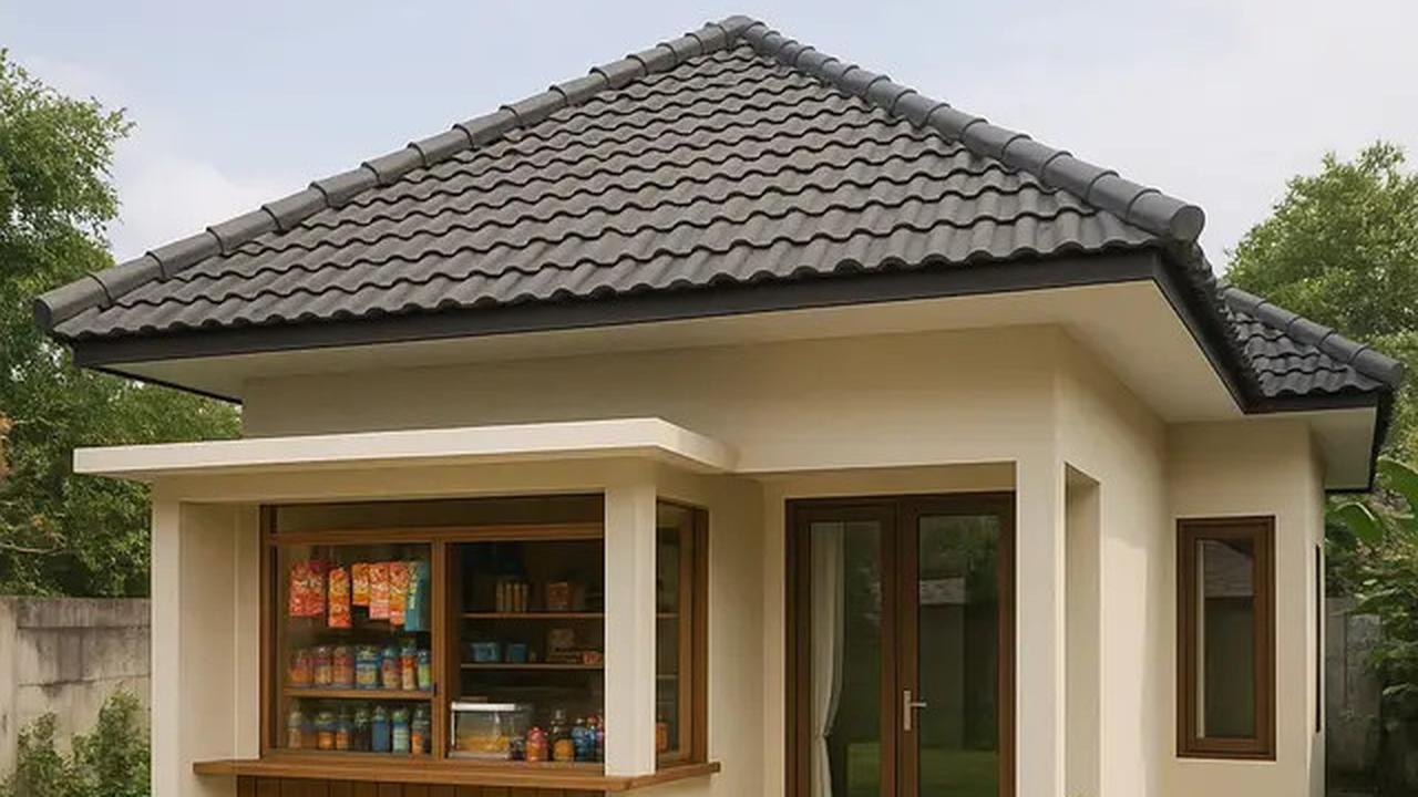 6 Desain Rumah L-Shape dengan Warung Kecil di Depan, Estetik dan Fungsional