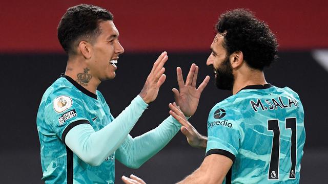 FOTO: Manchester United Keok 2-4 dari Liverpool - Roberto Firmino; Mohamed Salah