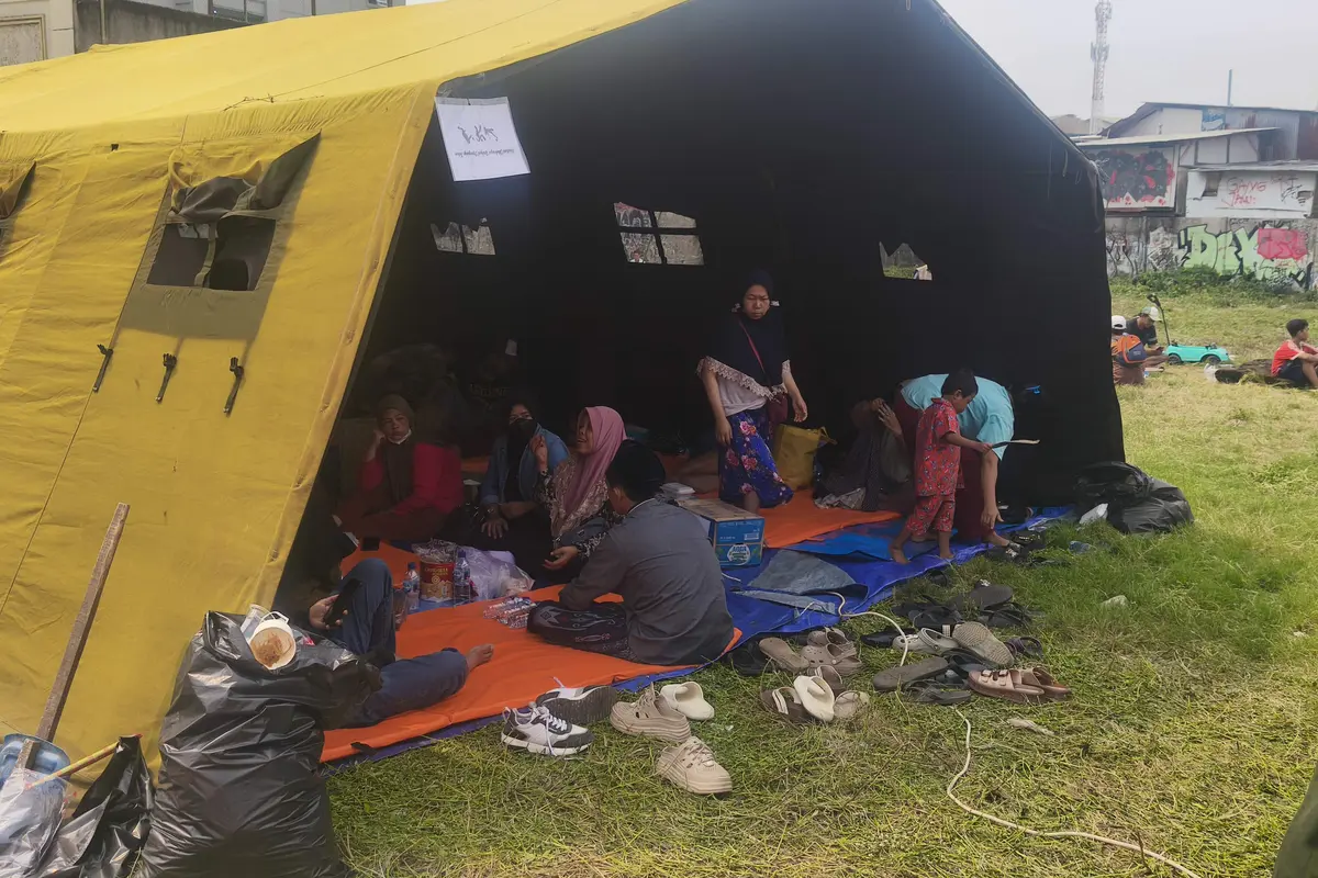Warga korban kebakaran di Kemayoran
