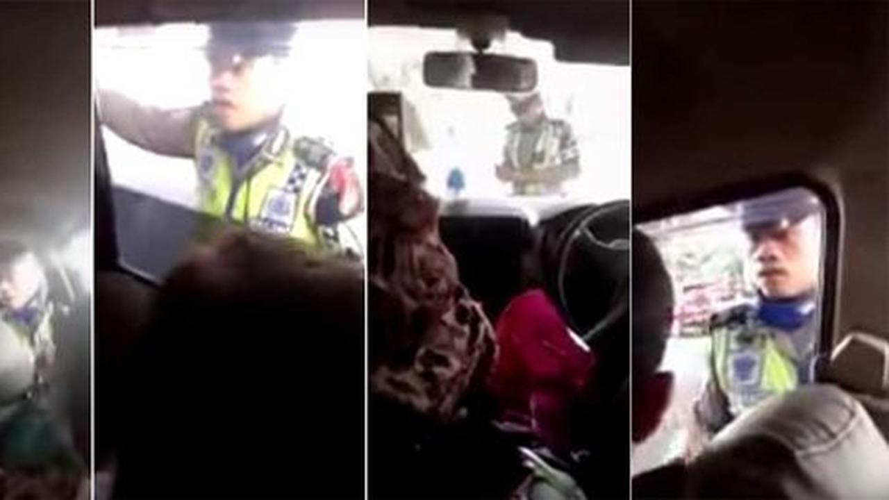 Beredar video Polantas dan pengendara mobil ribut soal uang damai