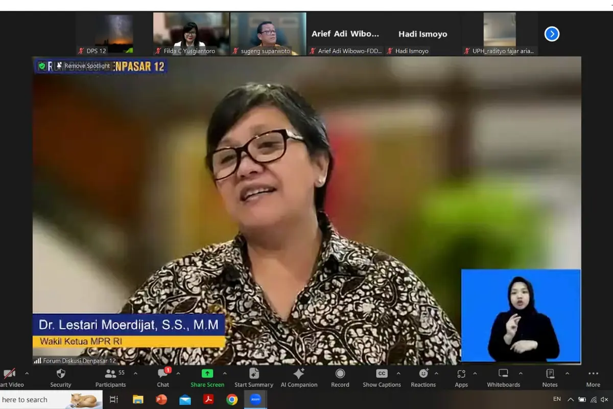 Wakil Ketua MPR RI Lestari Moerdijat. (Istimewa)
