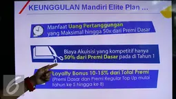Mandiri Elite Plan melengkapi portfolio produk asuransi yang saat ini sudah dimiliki oleh AXA Mandiri sebagai brandassurance nomor 1 di Indonesia (Liputan6.com/Angga Yuniar)