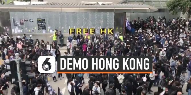 VIDEO: Jelang Imlek, Hong Kong Kembali Diwarnai Demonstrasi