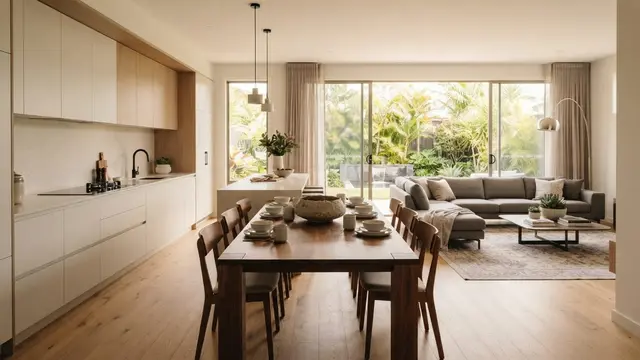 Ide Desain Dapur dan Ruang Tamu Menyatu untuk Rumah Modern