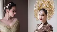 Enzy Storia tampil dengan dua look untuk pesta pernikahannya, dari akad sampai resepsi. [Foto: Instagram @enzystoria]