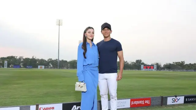 Anisha Rosnah menemani sang suami Pangeran Abdul Mateen menghadiri All Asia Cup 2024 di Bangkok, Thailand. (Instagram/@tmski)