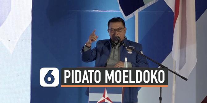 VIDEO: Berbaju Partai Demokrat, Moeldoko Pidato Depan Peserta KLB Deli Serdang