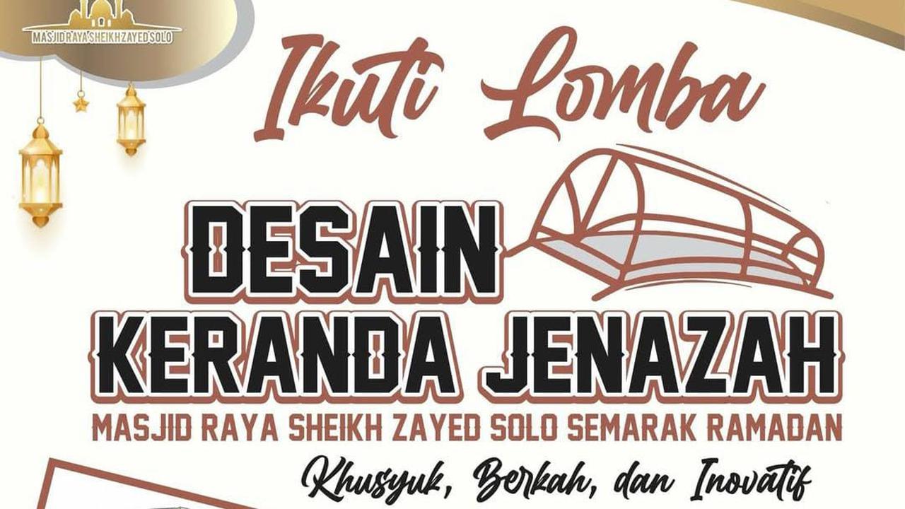 Lomba Unik Desain Keranda Jenazah di Masjid Sheikh Zayed Solo, Segini Hadiahnya