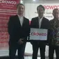 [Kiri-Kanan] Co-Founder & CEO Crowdo Nicola Castelnuovo, Co-Founder & CEO Crowdo Leo Shimada, dan Sponsor & Senior Advisor Crowdo Ari Ariwibowo (Liputan6.com/Iskandar)