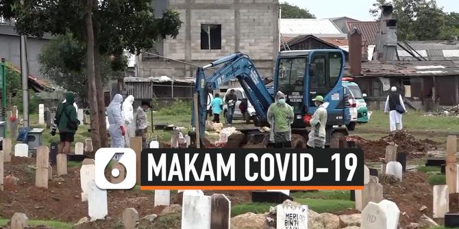 VIDEO: Makam Khusus Covid-19 di TPU Tegal Alur Hampir Penuh