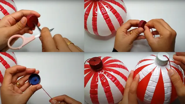 Cara membuat lampion dari botol Aqua bekas (sumber: YouTube/Rumah Kreatif DIY)