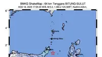 Gempa M5,0 Guncang Bitung, BMKG Pastikan Tak Berpotensi Tsunami