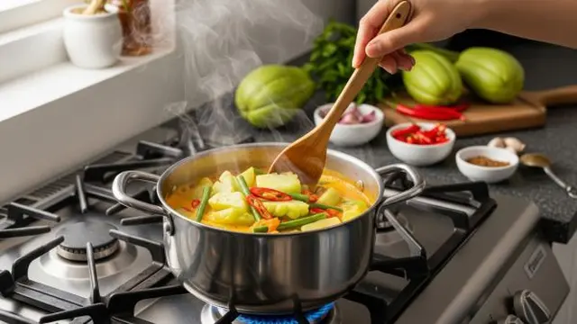 Masak Sayur Labu Siam Santan