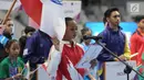 Perwakilan atlet membacakan sumpah dan janji atlet saat pembukaan Kejuaraan Junior Senam Artistik Asia ke-15 di Istora Senayan, Jakarta, Rabu (25/4). Di ajang ini, Indonesia menurunkan 10 atlet, lima putra dan lima putri. (Liputan6.com/Helmi Fithriansyah)