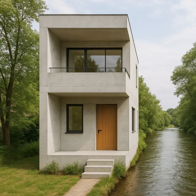 7 Desain Rumah Minimalis di Tepi Sungai yang Asri, Modern dan Nyaman untuk Ditinggali