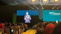 Menkes Budi Gunadi Sadikin bicara transformasi kesehatan nasional dalam Rapat Kerja Kesehatan Nasional, di Jakarta Convention Center, Kamis (23/2/2023).