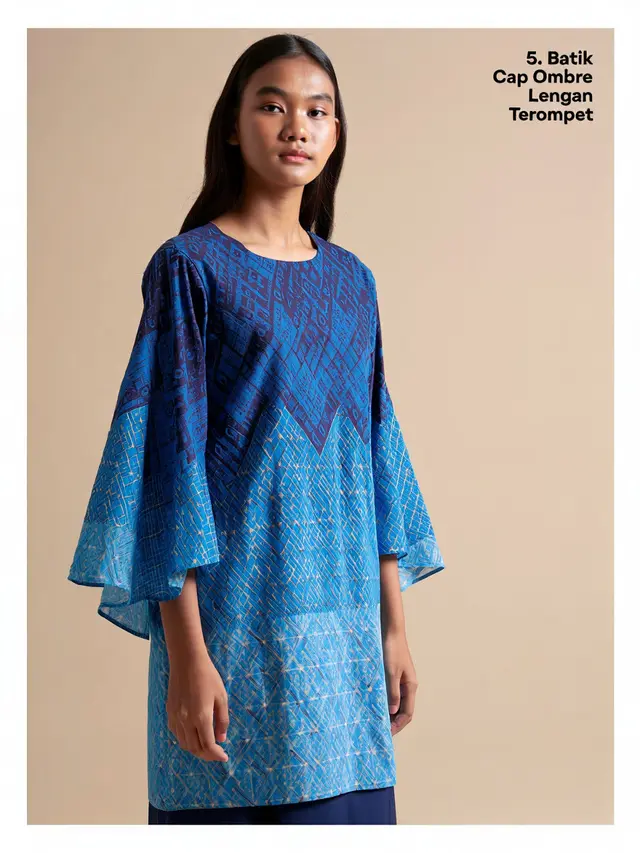 Batik Cap Modern Lengan Terompet