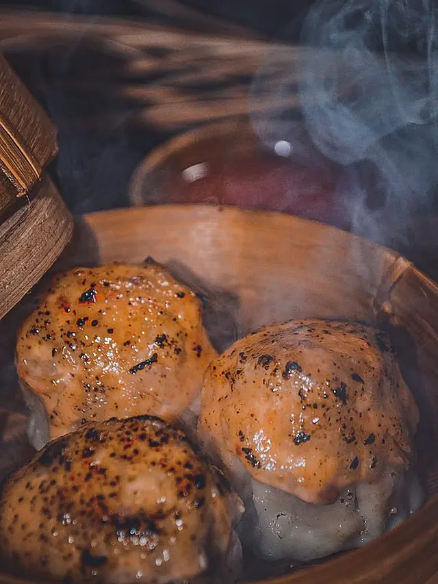 Sajian dimsum saus mentai