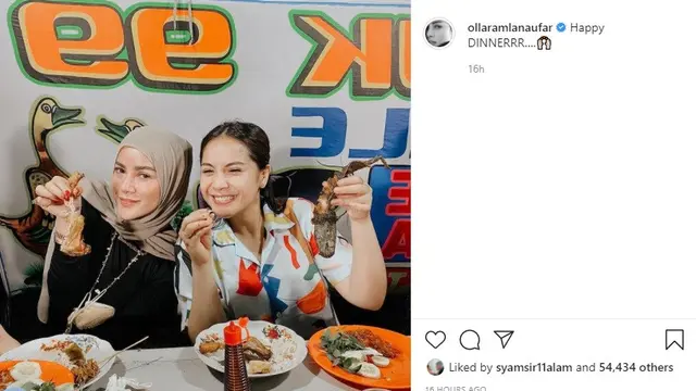 Olla Ramlan - Nagita Slavina (Foto: Instagram/@ollaramlanaufar)