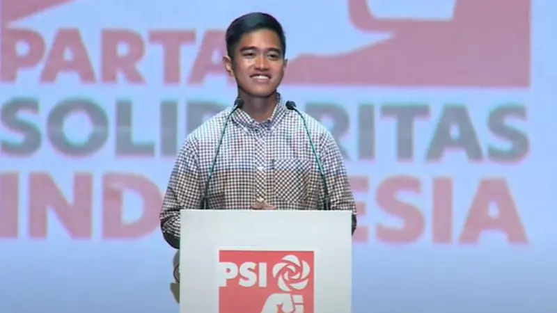 Putra bungsu Presiden Jokowi, Kaesang Pangarep, Ketua Umum Partai Solidaritas Indonesia (PSI) yang baru.